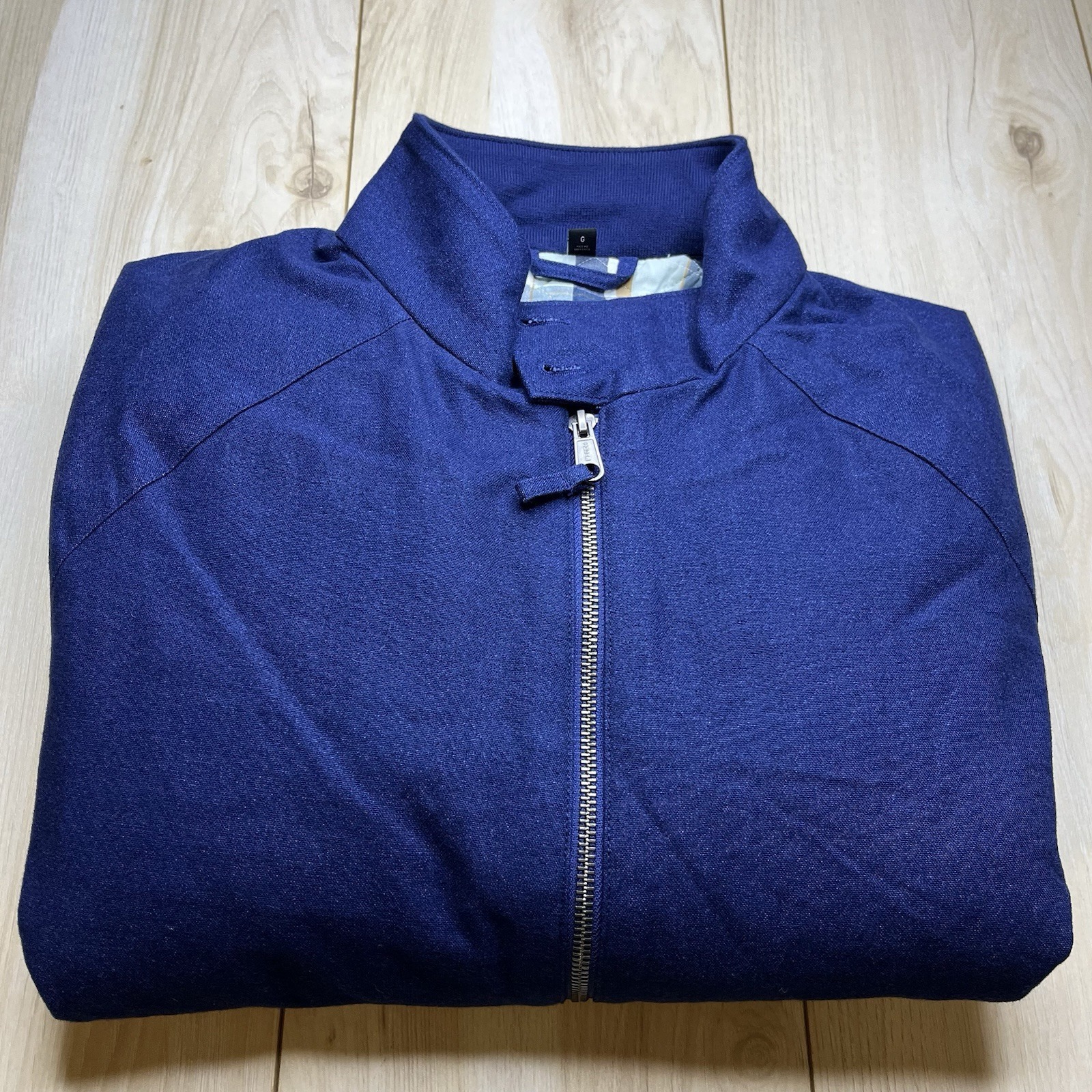 Bonobos Primaloft Bomber Jacket Full Zip 100% Cotton Blue Mens Size Large